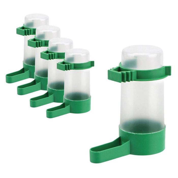 Rooster Farms 5x Bird Cage Water Dispenser Drinker For Pet Parrot Budgie Aviary