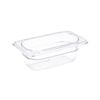 Vogue Gastronorm Food Pan Clear Polycarbonate Gn 1/9 65mm Commercial Kitchen Storage