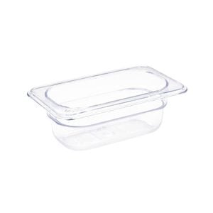 Vogue Gastronorm Food Pan Clear Polycarbonate Gn 1/9 65mm Commercial Kitchen Storage