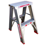Indalex 0.6m 150kg Industrial Aluminium Tradesmen Double Sided Step Ladder