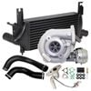 Upgrade Billet Turbo Charger With 75mm Intercooler & Hoses And Genuine Oil Feed Pipe For Nissan Navara D40 YD25 2.5L 3 Bolts
