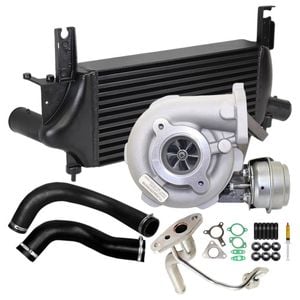 Upgrade Billet Turbo Charger With 75mm Intercooler & Hoses And Genuine Oil Feed Pipe For Nissan Navara D40 YD25 2.5L 3 Bolts