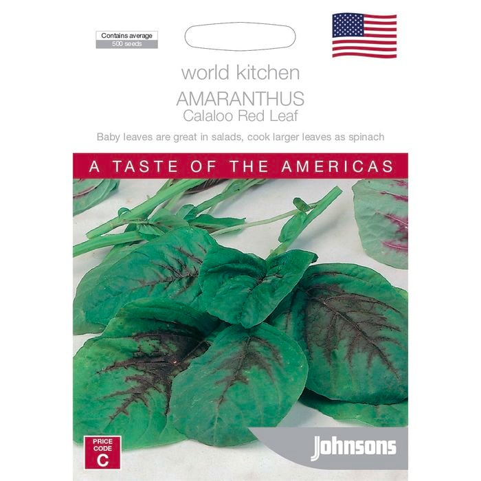 Johnsons World Kitchen Amaranthus Callaloo Red Leaf Seeds