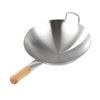 SOGA Stainless Steel Cooking Wok 42cm Wood Handle