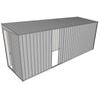 Build-a-Shed 1.5 x 5.2 x 2m Single Sliding Side Door Skillion Shed - Zinc