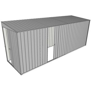 Build-a-Shed 1.5 x 5.2 x 2m Single Sliding Side Door Skillion Shed - Zinc