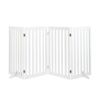 Costway 89cm 4panel Expandable Pet Gate Folding Dog Fence Support Feet