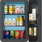 Advwin 22L Camping Fridge Portable Mini Fridge Car Cooler and Warmer Black