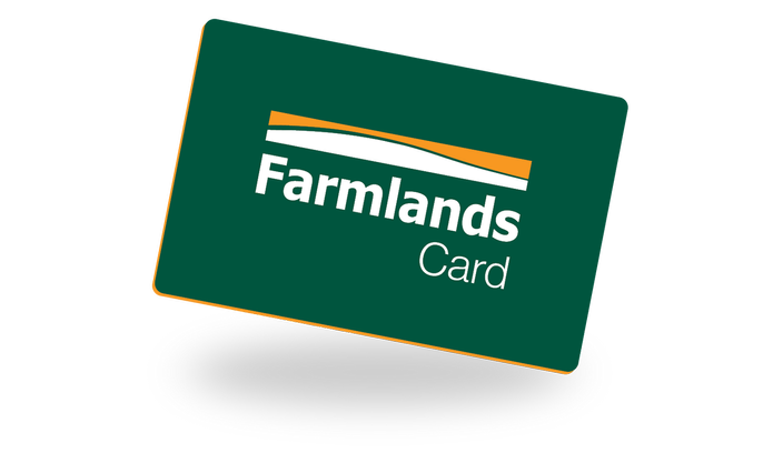 Farmlands card for NZ trade in tilted format