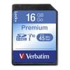 Verbatim Premium 16 GB SDHC Class 10 Memory Card [43962]
