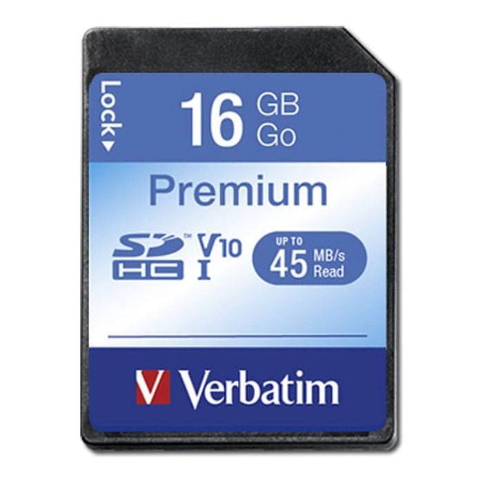 Verbatim Premium 16 GB SDHC Class 10 Memory Card [43962]