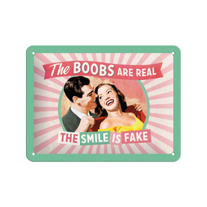 Nostalgic-Art Small Sign the boobs are real