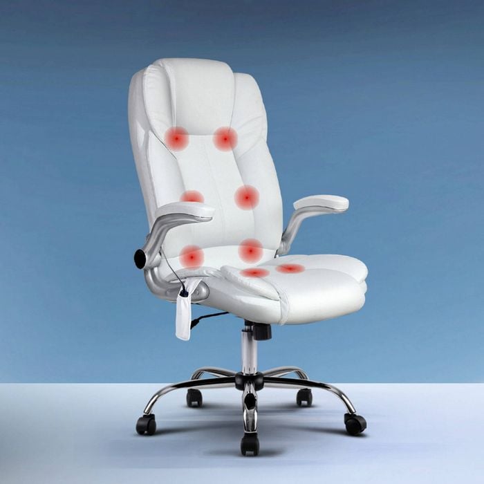 Artiss 8 Point Executive Massage Office/Computer Chair White