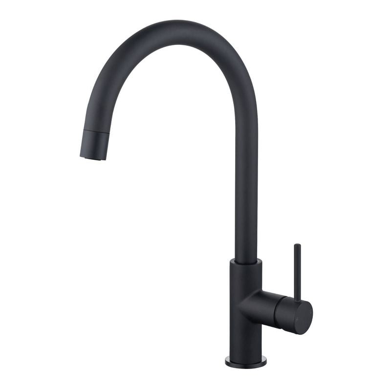 Mondella WELS 5 Star 6L/min 25mm Matte Black Resonance Side Lever Dual Function Sink Mixer