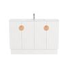 CIBO 1200mm White Freshwater Full Height Vanity with Oak Handle