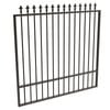 ProtectorAl 1201 - 1500 x 1500mm Black Aluminium Garden Gate Spear Top With Mid Rail - 1500mm Black