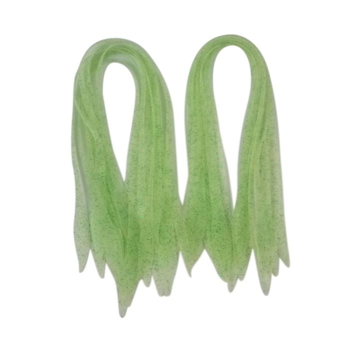 Artizan Silicon Tails, Lumo Green, Qty 20