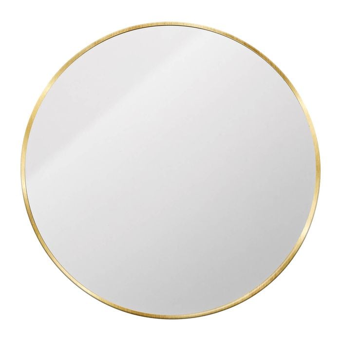 Astin Sinclair 800 x 800 x 28mm Brushed Brass Round Framed Mirror