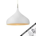 Snap Lighting Zara Dome Metal Downlight to Pendant Light Conversion Kit White