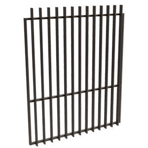 ProtectorAl 1201-1500W x 1800H Satin Black Aluminium Radiator Garden Gate