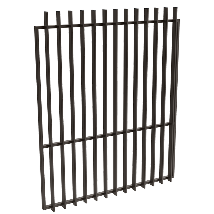 ProtectorAl 1201-1500W x 1800H Satin Black Aluminium Radiator Garden Gate