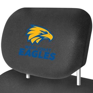 West Coast Eagles Official Afl Universal Headrest Cover Pairs