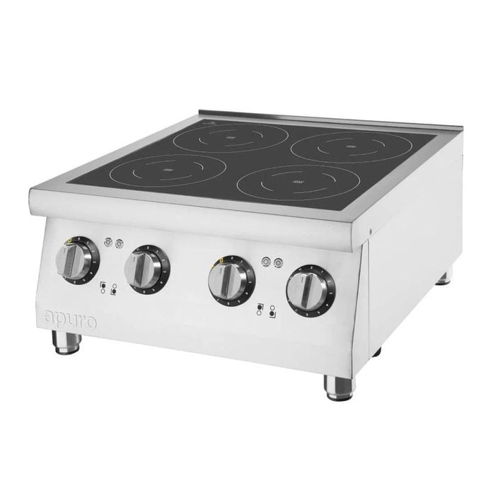 Apuro 4 Zone Induction Hob 2 X 3kw - Induction Cooking (cu558-a)