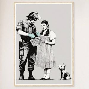 Galrie Banksy Stop and Search Poster 2007 - Museum Quality Art Print, Wood Frame, A0 84 x 119cm (33 x 47inch)