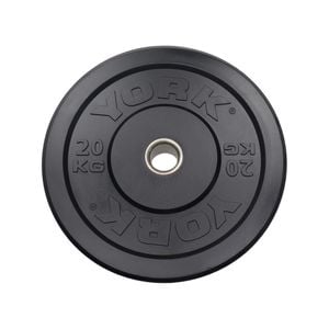 York 20KG Black Rubber Training Bumper Plate Single