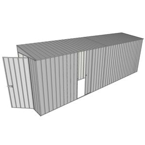 Build-A-Shed 1.2 x 6.0 x 2.0m Skillion Single Sliding Side Door Shed - Zinc