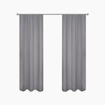 Smart Home Products 190cm Silver Seville Pencil Pleat Curtain - 2 Pack - 150-230 x 205cm