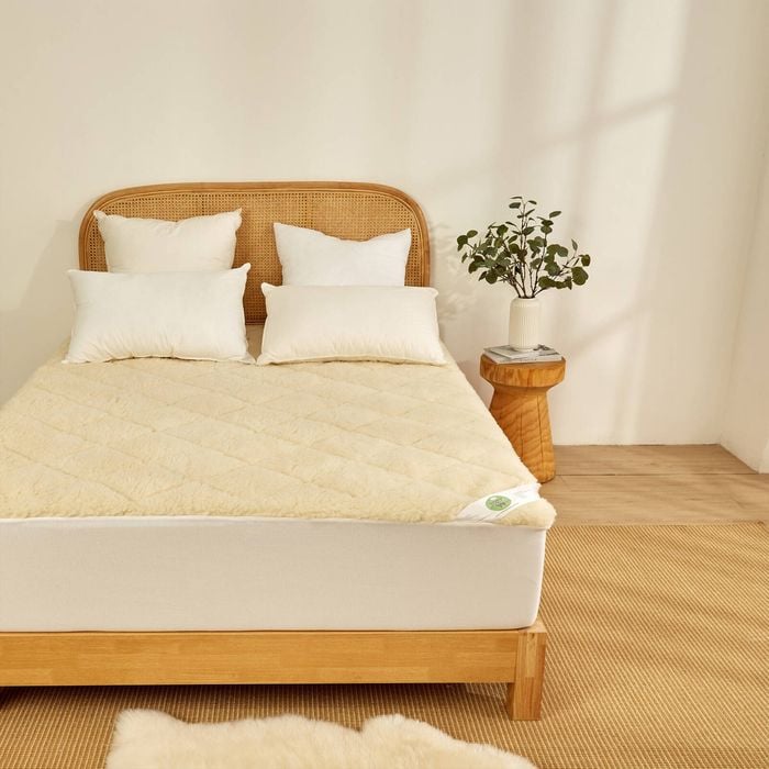 Wooltara Imperial Luxury 2 Layer Reversible Washable Australian Wool Underblanket - Double Bed