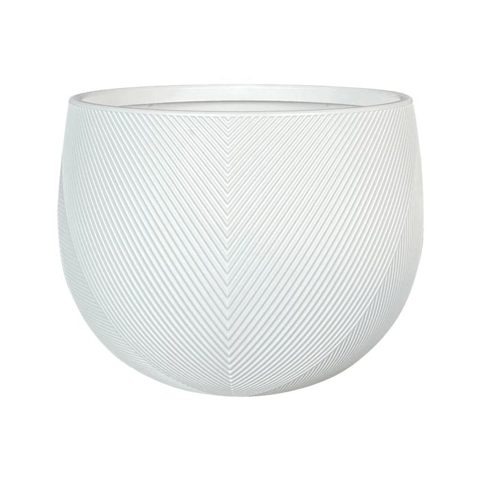 Tuscan Path 57cm White Gavin Belly Pot