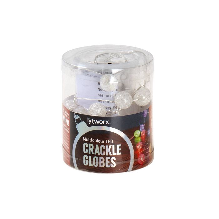 Lytworx Multicolour Battery Crackle Globe Lights - 20 Pack