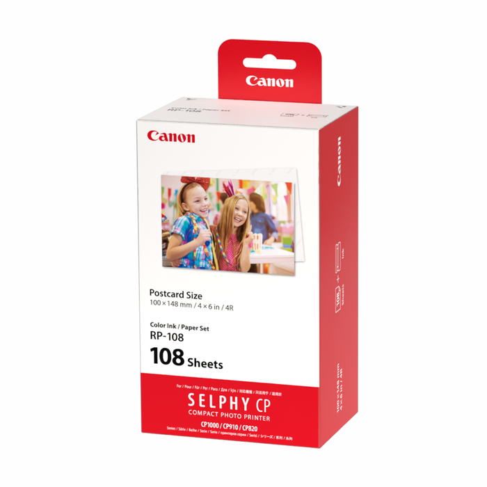 Selphy High-capacity Postcard Size Ink And Paper Pack Rp-108