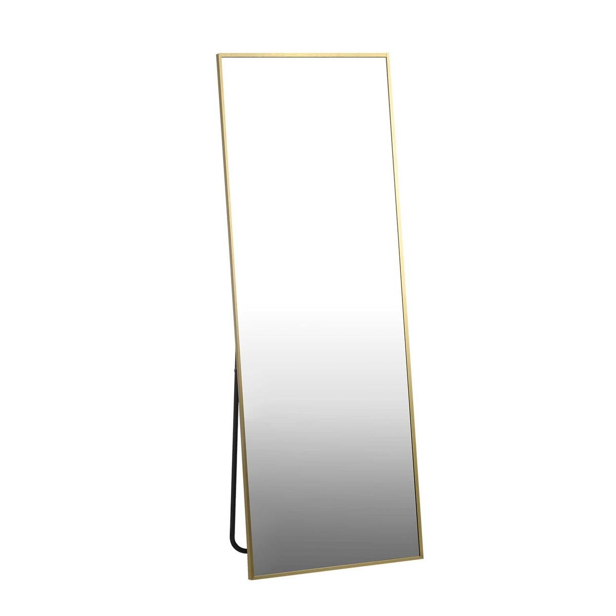 Oikiture 166x60cm Rectangle Gold Full Length Mirror Floor Mirrors Free