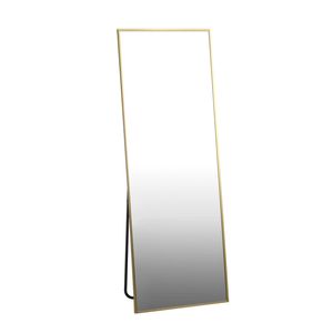 Oikiture 166x60cm Rectangle Gold Full Length Mirror Floor Mirrors Free Standing