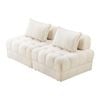 Oikiture 2 Seater Boucle Modular Sofa Lounge Chair