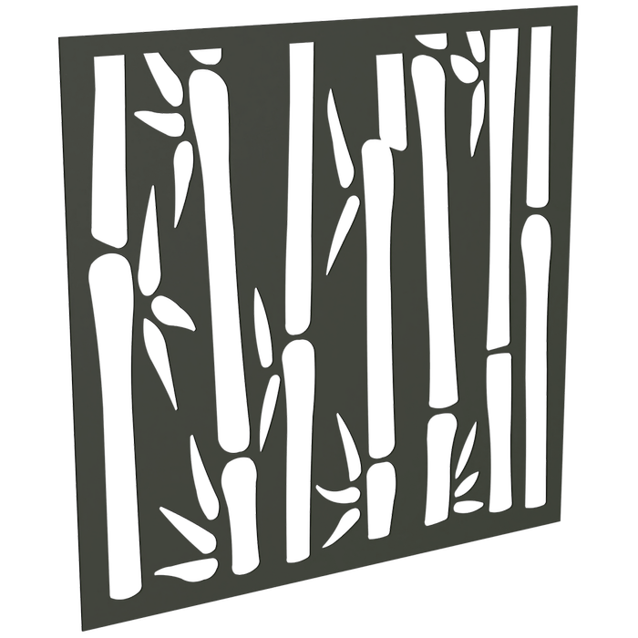ProtectorAl 300-1200 x 300-1200mm Woodland Grey Bamboo Unframed Solid Aluminium Decorative Panel 