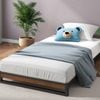 Zinus Single Ironline Bed Frame Wood & Metal Bed Base Bamboo Kids - 15cm High