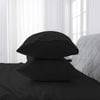 LINENOVA 2PCS Bamboo Blend Cooling Pillowcases Pillow Case - Black,Standard