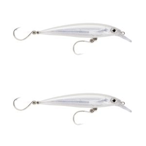 2x Rapala 14cm Saltwater X Rap Long Cast Sink Minnow Fishing Lures - Ghost