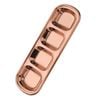 Anygleam Rose Gold Stainless Steel 4 Grid Seasoning Sauce Dish Plates Dipping Kitchenware