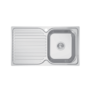 Abey RH Single Bowl Stainless Steel Sink With Drainer