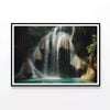 Waterfall in Forest View  Print 100% Australian Made 90x60cm  (Poster)