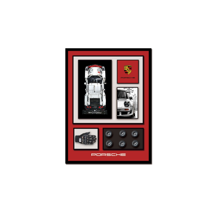 Elegant Collections Porsche White Brick-built Wall Art