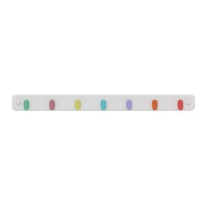 Mode 7 Pastel Hooks On White Board Key Rack