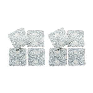 2x 4pc Lvd Decorative William Morris Artichoke Resin Square Coasters 10x10x0.5cm