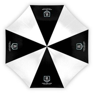 AFL Compact Umbrella - Port Adelaide Power - Rain - Glovebox - 60cm Length W17cm