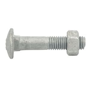Zenith M10 x 50mm Hot Dipped Galvanised Cup Head Bolt And Nut - Each